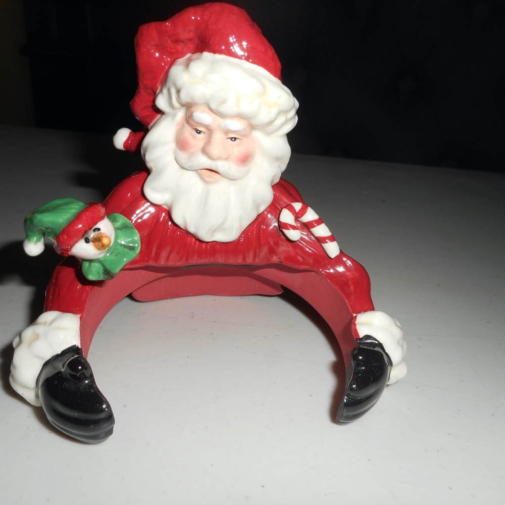 YANKEE CANDLE JAR HUGGER CERAMIC SANTA